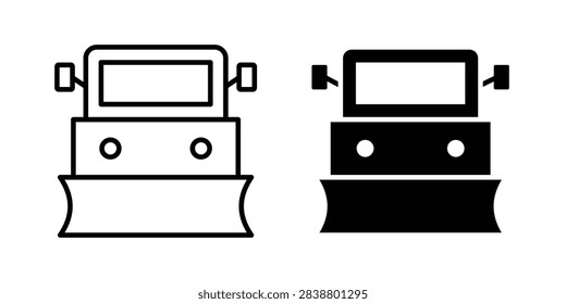 Snowplow icon simple clipart bundle