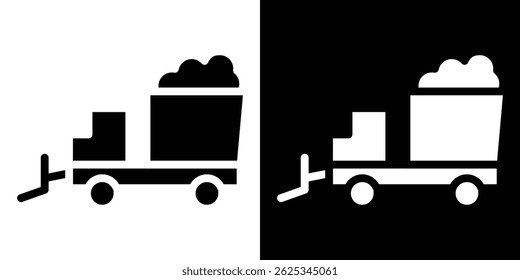 Snowplow icon simple line vector. Symbol, logo.