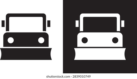 Snowplow icon thin clean graphic..