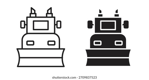 Schneepflug-Symbol Vektor moderne Wohnung und Strich Designs