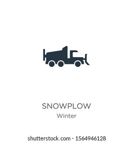 Snowplow icon vector. Trendy flat snowplow icon from winter collection isolated on white background. Vector illustration can be used for web and mobile graphic design, logo, eps10