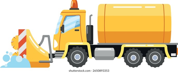 Caminhão de neve com ilustração de vetor de nadadeira