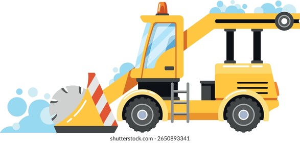 Snowplow tractor winter heavy machinery