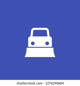 snowplow truck icon, vector