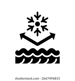 Snowproof Fabric Icon Glyph Vector Illustration