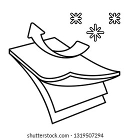 Schneesicheres Membrangewebe. Vektorgrafik-Symbol einzeln auf weißem Hintergrund.