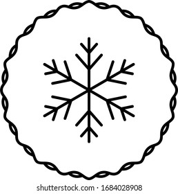 Snowproof properties emblem in outlines. 