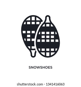snowshoes isolated icon. simple element illustration from winter concept icons. snowshoes editable logo sign symbol design on white background. can be use for web and mobile