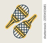 Snowshoes vector isolated icon. Winter sign. Graph symbol for travel and tourism web site and apps design, logo, app, UI