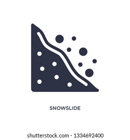snowslide icon. Simple element illustration from nature concept. snowslide editable symbol design on white background. Can be use for web and mobile.