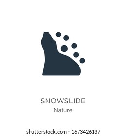 Snowslide icon vector. Trendy flat snowslide icon from nature collection isolated on white background. Vector illustration can be used for web and mobile graphic design, logo, eps10