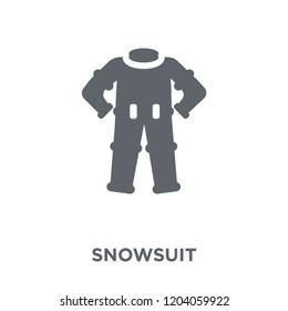 Snowsuit icon. Snowsuit design concept from Winter collection. Simple element vector illustration on white background.