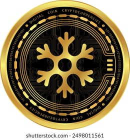 snowswap-snow cryptocurrency illustrations on abstract background. 3d illustrations.
