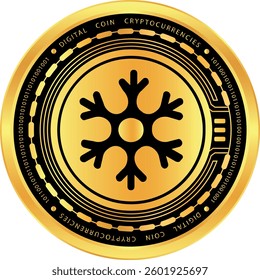 snowswap-snow cryptocurrency illustrations on abstract background. 3d illustrations.