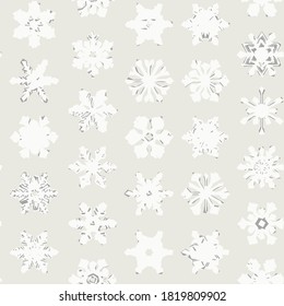 Snowy background. Abstract winter background with snowflakes. Vector clip art.