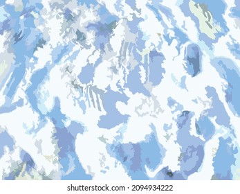 Snowy background in blue-white tonality for textiles or textures. Snow in daylight for wallpaper and fabric products, prints and posters, camouflage, backgrounds and winter compositions, etc.