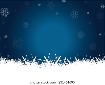 Snowy background for greeting cards, banners and other winter theme pictures.