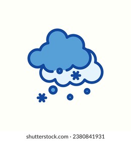 snowy blue icon, isolated icon in light background, perfect for website, blog, logo, graphic design, social media, UI, mobile app