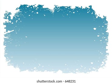 Snowy border - vector