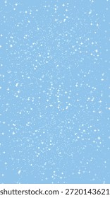 Fundo de Natal nevado sutil flocos de neve voadora e estrelas