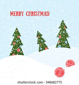 snowy christmas landscape