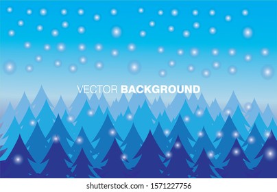 Snowy Christmas Scene Vector Background
