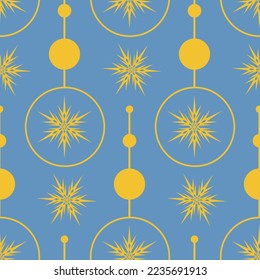 Snowy Christmas seamless pattern for decoration, purple blue festive winter background vector illustration eps