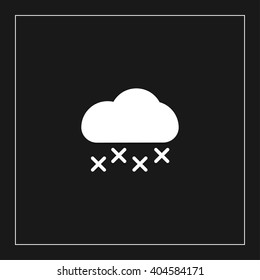 snowy cloud icon. weather vector eps10 icon
