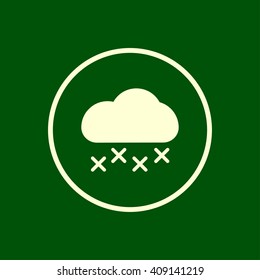 snowy cloud icon. weather vector eps10 icon
