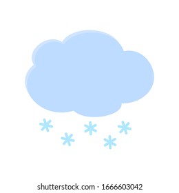 nubes nevadas. Ilustración vectorial aislada