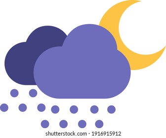 Schneewolken, Vektorgrafik auf weißem Hintergrund.