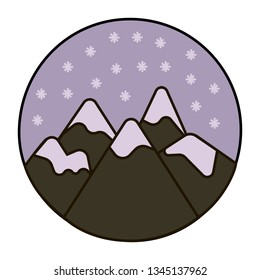 snowy day in the mountains