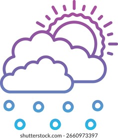 Icono de Vector de día nevado. Se puede utilizar para aplicaciones de impresión, móviles y de Web.