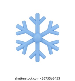 Schneebedeckte Dekoration, einzelne Schneeflocke mit einzigartigem Ornament und Eis. Vektor im 3D-Stil, Weihnachtsspielzeug, Neujahr und Weihnachtsdesign für Postkarten und Flyer, Grüße oder Einladungen zur Party