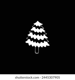 Snowy fir for christmas eve