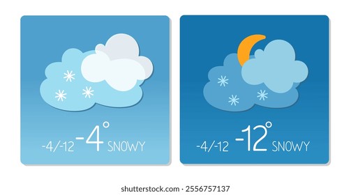 Snowy forecast with temperatures between -4C and -12C