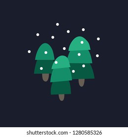 snowy forest illustration