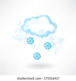Snowy grunge icon