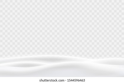 Snowy hills winter background. Landscape with snow covered hills. Vector illustration.