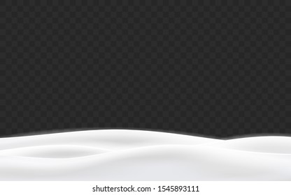 Snowy hills winter background. Landscape with snow covered hills. Vector illustration.
