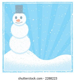 A snowy holiday scene.