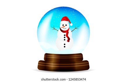 snowy holiday sphere