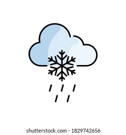 Snowy icon design color outline style