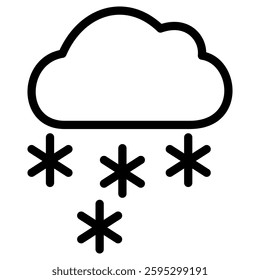 Snowy icon design. Symbol of cold, winter, snow, ice, and weather. Vektor on white background.