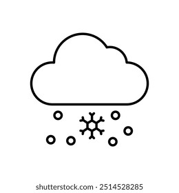 Snowy icon isolated on a white background. Vector illustration.