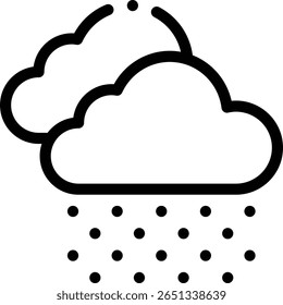 snowy icon. Thin Linear Style Design Isolated On White Background