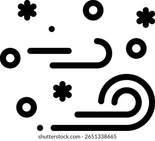 snowy icon. Thin Linear Style Design Isolated On White Background
