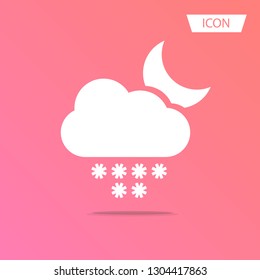 snowy icon vector snow icon isolated on white background.