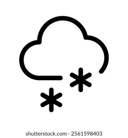 Snowy Icon Vector Symbol Design Illustration