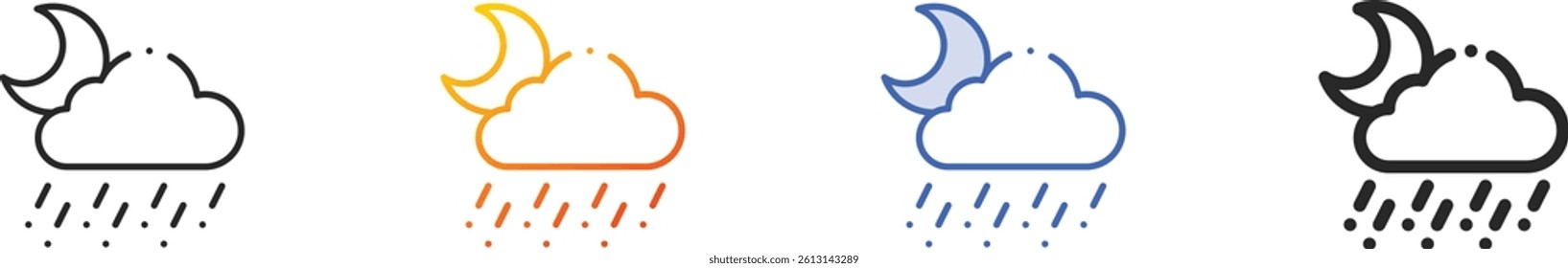 snowy icon.Thin Linear, Gradient, Blue Stroke and bold Style Design Isolated On White Background